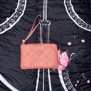 Coach Coral Wristlet Clutch